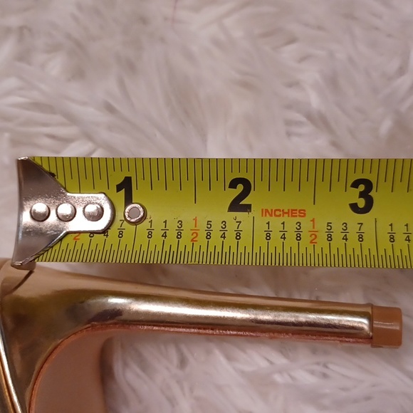 Antonio Melani Faithe Ankle Strap Rhinestone Jewel Detail Heeled Sandals Gold - Picture 15 of 16